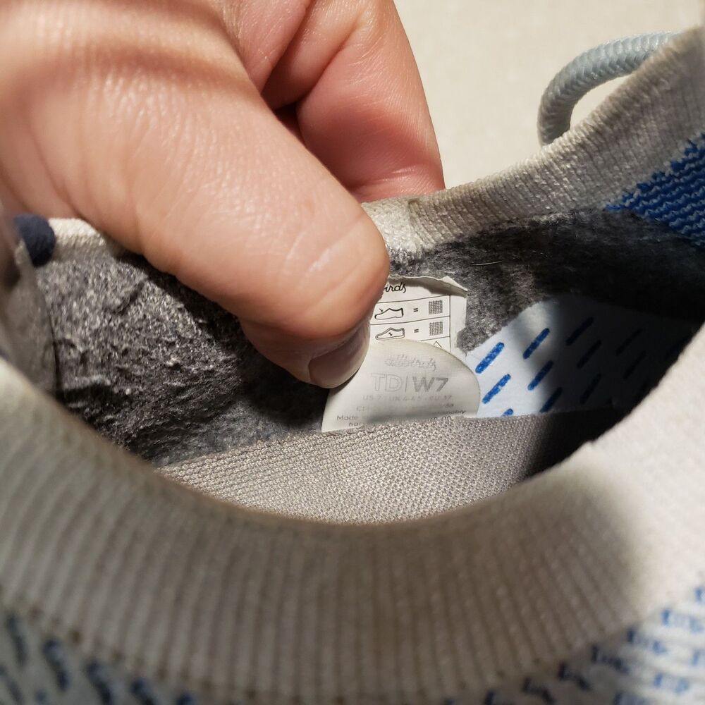 Allbirds Tree Dasher 2 Blizzard Gray Lace Up Comfort Shoes Sneaker Women's 7 - Picture 7 of 8